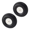 Fielect 5 inch RC Model Airplane Super Light Sponge Tire Tail Wheel Tire and Wheel Sets for RC Car Airplane PU Sponge Tire with Plastic Hub 2 Pcs