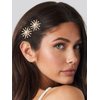 Brishow Star Hair Pins Gold Snowflake Star Hair Accessories Pearl Vintage Rhinestone Starburst Hair Pieces 2PCS for Women and Girls