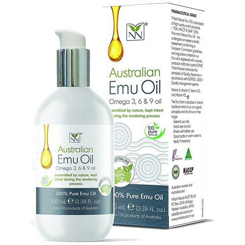 Pure Australian Emu Oil for Skin, Hair, & Nails | 100 mL | Pharmaceutical Grade | Unrefined for Maximum Bioavailability | Hydrating Organic Face Oil | Third Party Certified & European CPNG Registered