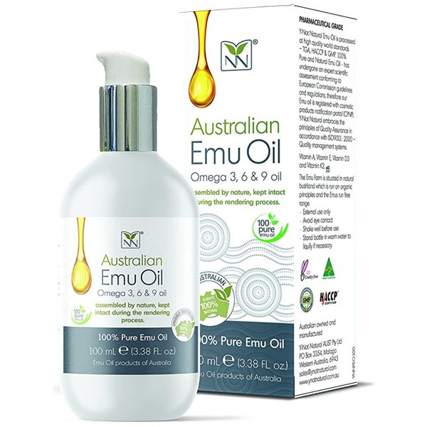 Pure Australian Emu Oil for Skin, Hair, & Nails | 100 mL | Pharmaceutical Grade | Unrefined for Maximum Bioavailability | Hydrating Organic Face Oil | Third Party Certified & European CPNG Registered