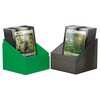 Ultimate Guard Boulder Synergy 100+, Deck Case for 100 Double-Sleeved TCG Cards, Black/Green, Secure & Durable Storage for Trading Card Games