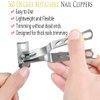 SANJINFON 3 in 1 Nail Clippers with 360 Degree Rotating Head Upgraded, Sharp Toenail Clippers for Men Thick Toenails/Nails for Seniors, Precision Spin Snips, Toe Nail Clipper, Cutter, Trimmer, File