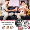 Hicarer 2 Pieces Fun New Parents Decision Coin Double Sided Decision Making Coin New Baby Pregnancy Gift for First Time Mommy Daddy Push Present for Christmas Thanksgiving Sliver and Black