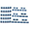 DGZZI 50pcs Blue 5mm Pitch PCB Mount Screw Terminal Block Connector for Arduino (20pcs 2 Pin + 15pcs 3 Pin + 15pcs 4 Pin)