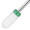 Pana Professional USA Ceramic White Round Top Small Barrel Bit Nail Drill (Grit: Coarse) 3/32" Shank Size