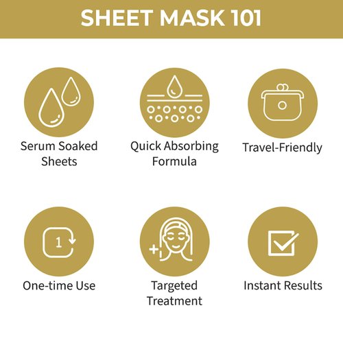 Nykaa Naturals Skin Secrets Bubble Sheet Mask, Gold, 0.67 oz - Hydrating, Brightening Sheet Face Mask - Collagen Boost - Fights Dullness