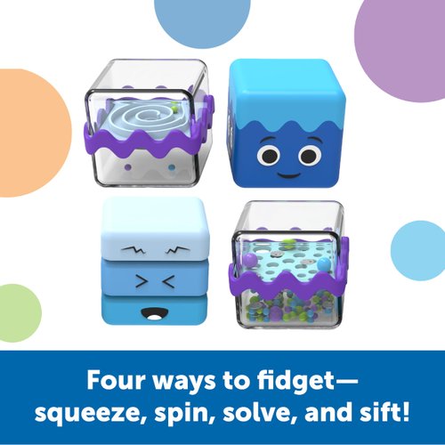 Learning Resources Cool Down Cubes Sensory Fidget Set for Kids Ages 4+, Social Emotional Learning Toys for Kids,Calm Down Corner,Stocking Stuffers for Kids