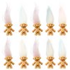 AEVBSOY 10 Pcs Lucky Dolls Set Mini Troll Dolls PVC Vintage Doll Mini Action Figures Cake Toppers for Party Favors School Projects Arts and Crafts Toys Party Supplies