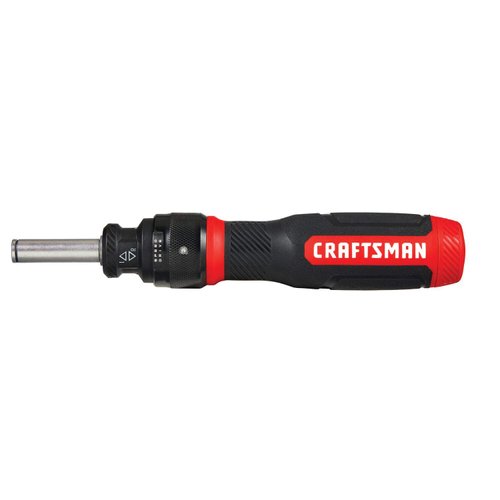 CRAFTSMAN Ratcheting Screwdriver, SpeedDrive, 2” Double Ended Bits Included, Handle Holds Up To 6 Bits (CMHT68129)