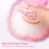 heemeei Nail Dust Brush, Pink Rose Soft Dust Brush for Nails, Nail Art Dust Powder Remover Brush, Nail Duster Brush Makeup Brushes Manicure Brush Clean Up Tools Nail Art Brush…