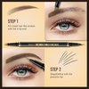 Eyebrow Pen, Soleira Waterproof Eyebrow Pencil with 4 Tip Microblading Eyebrow Pen and Dual-ended Eyebrow Brush, for Natural-Looking Brows, Long-Lasting, Ash Brown
