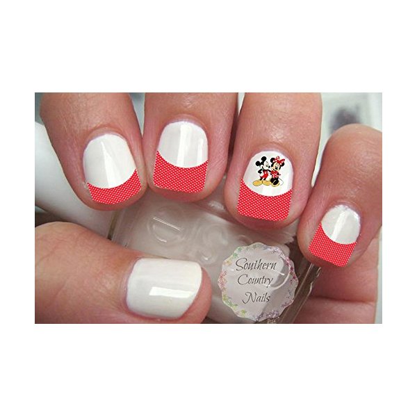 Red Polka Dot French Tips and Nail Art Decals