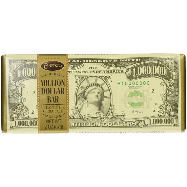 Million Dollar Milk Chocolate Bars - 2 Oz - 12 Bars Case