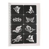 ZJchao Temporary Stencils, Airbrush Templates, 97 Patterns Waterproof Reusable Portable Temporary Tattoos Body Art Painting Templates