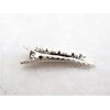 Extra tiny small silver metal slim celtic alligator hair clip for fine thin hair (Clip quantity: 2 clips)