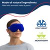 SensaCare Lavender Eye Mask - Weighted Eye Mask for Relaxation and Yoga - Cold Therapy Eye Masks for Women, Men - 1 Eye Mask Blue