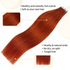 22 inch Tape in Hair Extensions Human Hair Invisible Straight Tape Hair Extensions for Women 20 Pcs/50g Seamless Skin Weft #350 Cooper Rad Real Hair Extensions Tape ins Human Hair