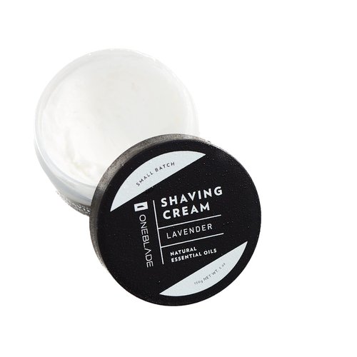 OneBlade Black Tie All-Natural Lavender Shaving Cream for Men 150ml - Sulfate, Paraben, & Alcohol Free