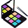Bowitzki 9 Colors Water Activated Eyeliner Hydra Liner Graphic Cake Aqua Eye Liner Retro Makeup Pastel UV Glow Color Neon Face Body Paint