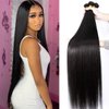 10A Straight Bundles Human Hair 3 Bundles 20 22 24 inch Straight Hair Bundles Unprocessed Brazilian Virgin Human Hair Weave Bundles Natural Black Hair Extensions