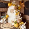 Bee Balloons Arch Kit Mustard Yellow Sand White Brown Bee Balloons for Bee Baby Shower Party Decorations, Gender Reveal Mama to Bee Party Fall Wedding Birthday Party Supplies