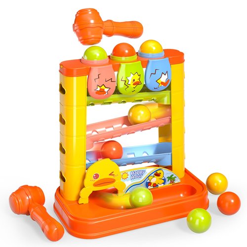 Beby Buty Ball Drop Toys for Toddlers, Pound A Ball Toys for Toddler with 3 Colorful Balls &amp; 2 To...