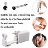 XUKEKOY 2 Pack Nose Piercing Gun Disposable Self Ear Nose Piercing Gun Kit Safety Painless Piercing Gun Kit with Stud (Black)