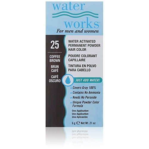 Waterworks Permanent Powder Hair Color #25 Coffee Brown by Water Works