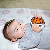 Fat Brain Toys Brain Teether - Orange - Textured Silicone Teether for Babies