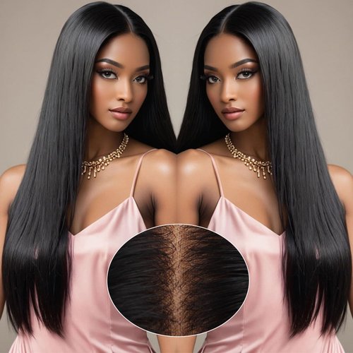 Barbique Glueless Wigs Human Hair 6x4 Ready to Go Straight Lace Front Wigs Human Hair Pre Plucked Pre Cut 200 Density No Glue Straight Wigs Human Hair Wigs for Women Bleached Tiny Knots 20 Inch
