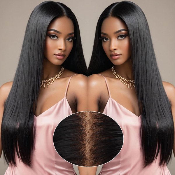 Barbique Glueless Wigs Human Hair 6x4 Ready to Go Straight Lace Front Wigs Human Hair Pre Plucked Pre Cut 200 Density No Glue Straight Wigs Human Hair Wigs for Women Bleached Tiny Knots 20 Inch