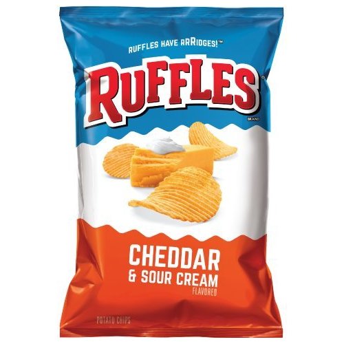 Ruffles Cheddar and Sour Cream Potato Chips, 8.5oz (Pack of 3)