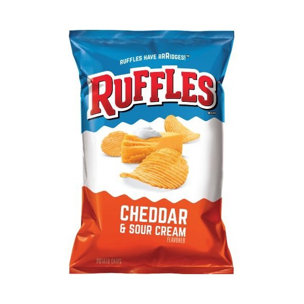 Ruffles Cheddar and Sour Cream Potato Chips, 8.5oz (Pack of 3)