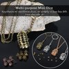 Mini Metal DND Dice Set with Exquisite Copper Hollow Bird cage Necklace Dice Case Antique Tiny Metal Dice Set D&D Keychain Portable 7PCS Dice Set
