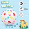 2 Pieces Paw Soccer Ball White Kids Soccer Ball Size 2 Toddler Soccer Ball Small Soccer Ball Mini Soccer Ball Kids Toys For Grass 3-8 Boys Girls Practice Game Festival Birthday Gift Indoor Outdoor