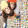 FANRUI 84+ PCS LGBT Gay Pride Temporary Tattoos For Women Men Adults, Rainbow Temporary Tattoos, Kids Pride Face Tattoos Stickers Body Art, Rainbow Pride Accessories Parades Celebrations Party Festivals