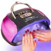 UV LED Nail Light, 256W High Power Nail Gel Light, 4 Timer Settings and Professional Manicure Nail Lamp with Automatic Sensor(Comes with 9 Free Gifts)