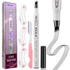 HSEE Eyebrow Pen - Eye Brown Makeup, Eyebrow Pencil with a Micro-Fork Tip Applicator Creates Natural Looking Brows Effortlessly and Stays on All Day, Black