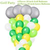 46 Pieces Let's Partee Golf Party Decorations Boys Men Party Balloons Decoration Let's Par-tee Golf Balloons Sport Themed Party Supplies Yellow Green Balloons for Birthday Baby Shower Retirement Party