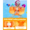 LAYCOL Baby Swimming Float Inflatable Baby Pool Float Ring Newest with Sun Protection Canopy,add Tail no flip Over for Age of 3-36 Months (Orange, L)