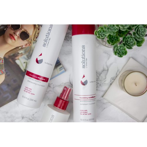 GREAT CLIPS Solutions Nourishing Shampoo 10oz | Argan Oil | Sulfate and Paraben Free | Moisturizes and Restores Shine | Safe for Color-treated Hair