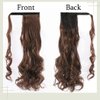 Gangel Ponytail Extension Curly Wavy Pony Tails Wrap Around Hairpiece Claw Synbthetic Clip in Hair Extensions Magic Paste Hair Wraps Hair Pony Tail for Women and girls(Pack of 1)Light Ash Brown(4-30)