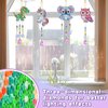 Diamond Art Kit for Kids Gifts, 4 Pcs Double Sided Wind Chime, Crystal Rhinestone Painting, Animal Style Hanging Ornament for Home Window Beginners Craft DIY Supplies
