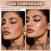XINGXYUEL White Highlighter Makeup Palette Shimmer Face Highlighter Powder Palette Iluminadores De Maquillaje Narutal Glow Highlighters Pressed Powder Makeup for Face-03 Champagne Gold