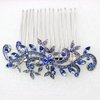 Faship Gorgeous Blue Crystal Floral Hair Comb