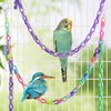 Parakeet Toys, Love Birds Toys, Bird Plastic Ball Toys Cockatiel, Budgerigar Hanging Swing for Climb Bird Cage Colorful Toys