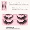 SOOWISH Cat Eye False Eyelashes, Wispy Volume Lashes, Fluffy Natural Look Fake Lashes for Daily or Party Makeup - 10 Pairs