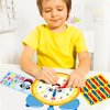 WATINC Telling Time Learning Clock Craft - 28Pcs DIY Learning to Tell Time Clock Gift Craft for Kids with Number Stickers, Back to School Teaching Time Practice Clock for School Classroom Fun Activity