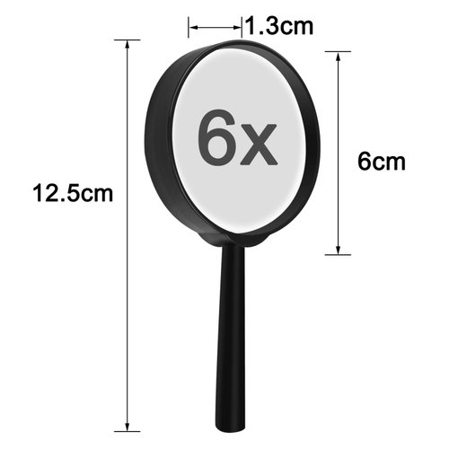 Elcoho 12 Pack Handheld Magnifier Plastic Magnifying Glass for Reading Jewelry Home Office Desk Accessories with Storage Bag