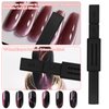 4Pcs Cat Eye Magnet for Nails, Nail Magnets Cat eye Magnet for Nails Art, Double-Head Nail Magnetic Cat Eye Gel Nail Polish Magnet Wand Strong Suction Board Nail Manicure Tool Set for Salon DIY Home